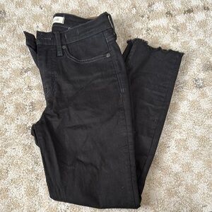 MADEWELL black womens skinny 9” high crop